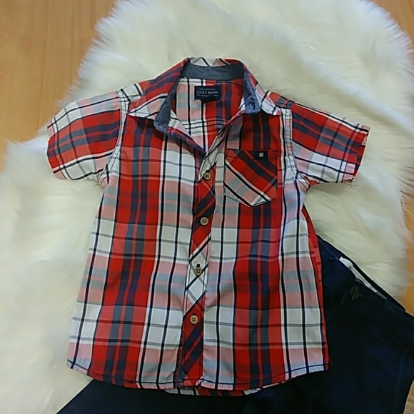 Lucky Brand Plaid Button Down Shirt-3T - Picture 2 of 7